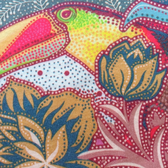 Adidas Men's Tropical Print Tee - Multicolor Size Medium Bright,Fun, Casual - Picture 10 of 11